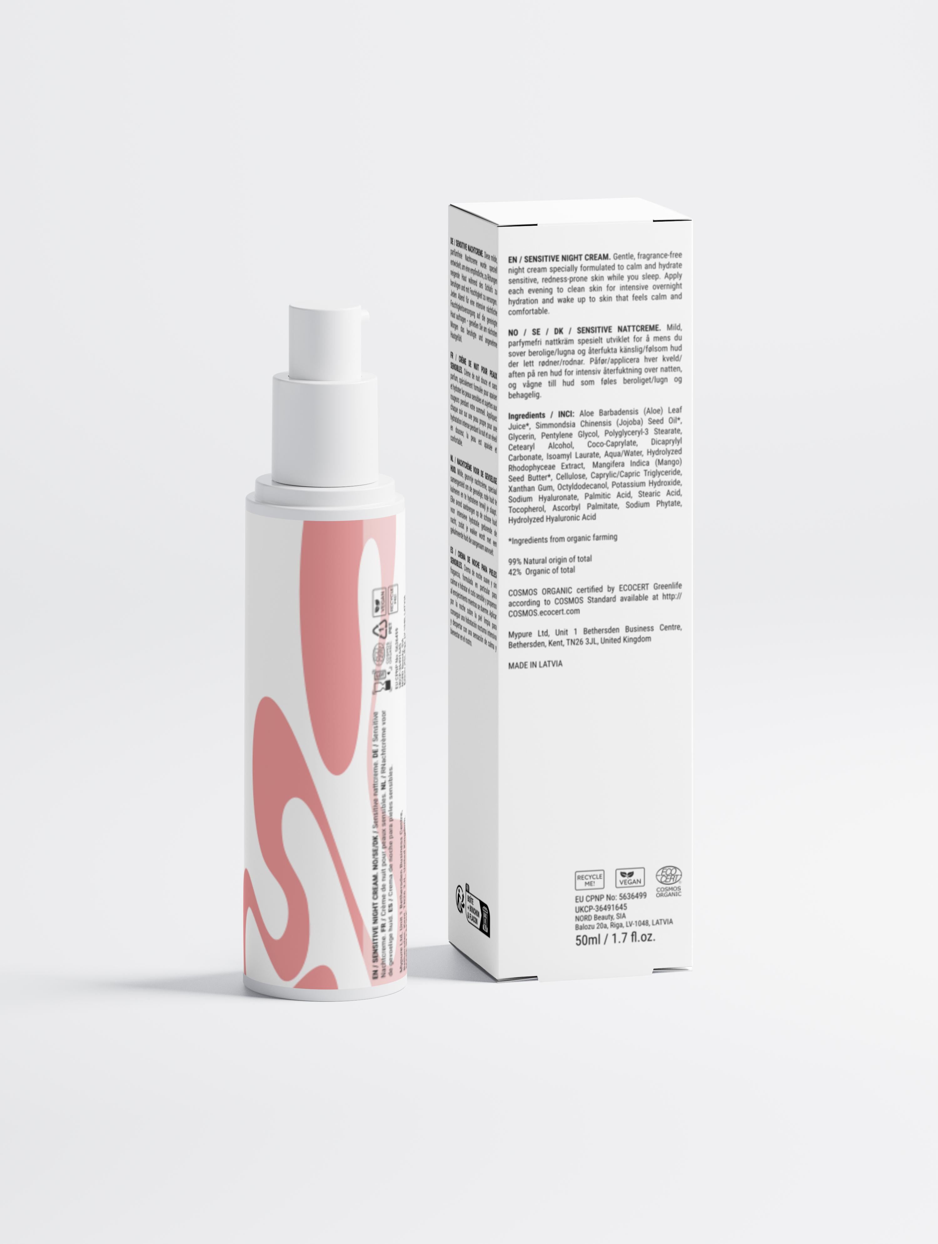 Sensitive Skin Overnight Cream, Fragrance-Free